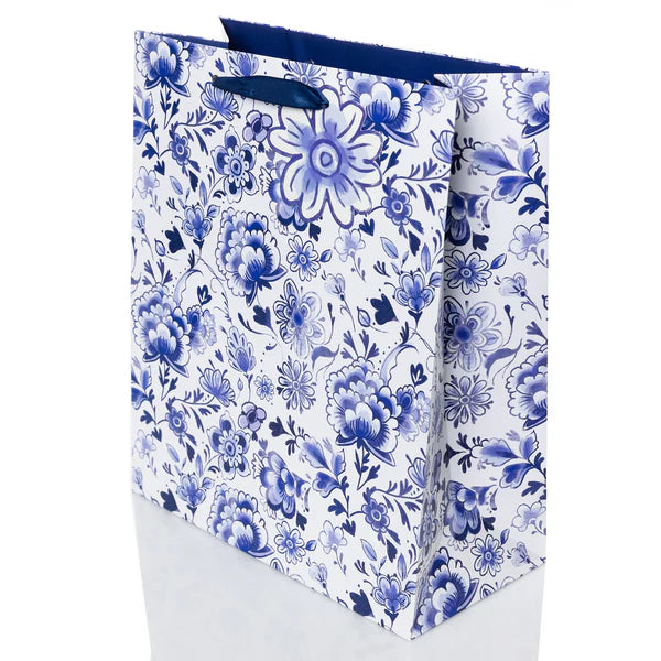 Blue Floral Lg. Gift Bag