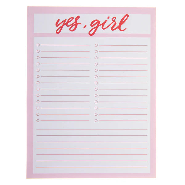 Yes, Girl Large Notepad