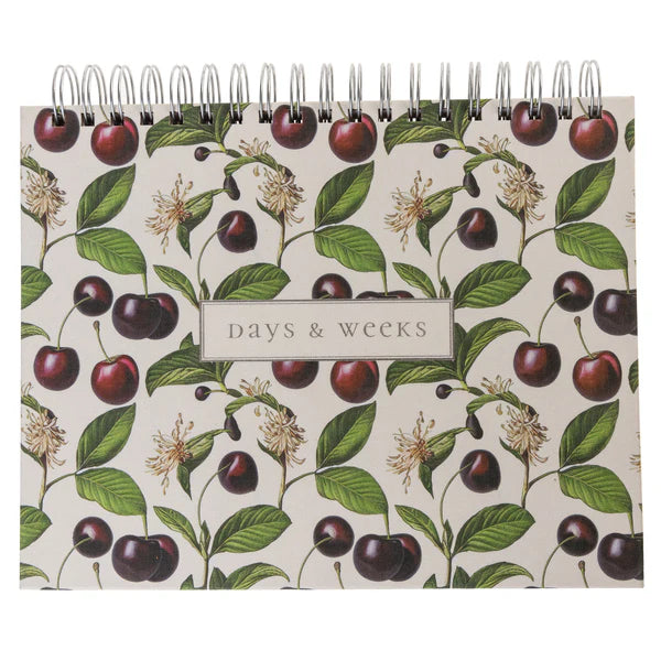 Cerise Fabric Spiral Deskpad