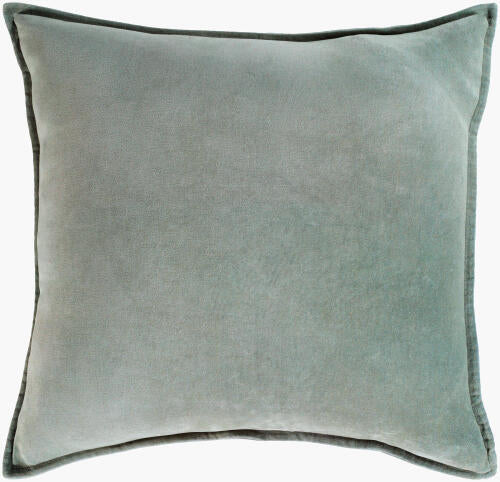 20" Cotton Velvet Pillow-Sage