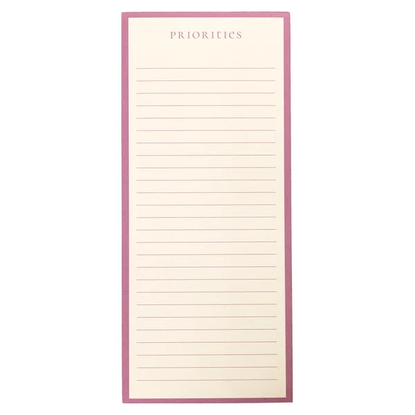 Priorities List Pad, Pink