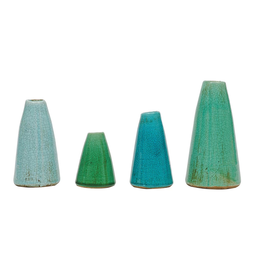 Terracota Vase, Teal