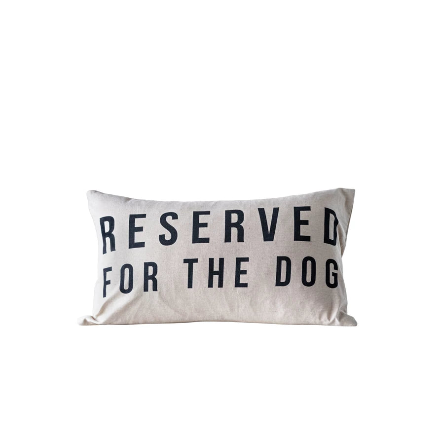 Reserved/Dog B/W Pillow