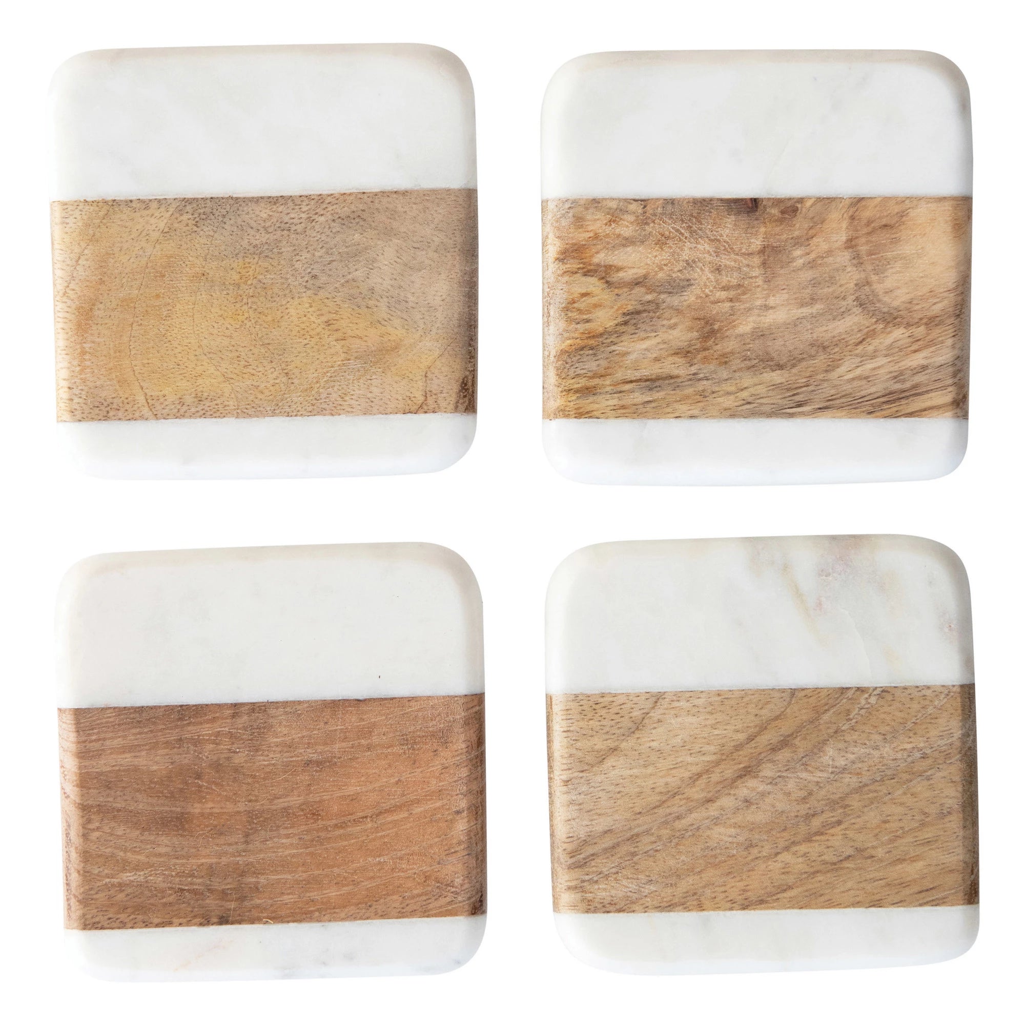 Marble & Acacia Wood Coasters