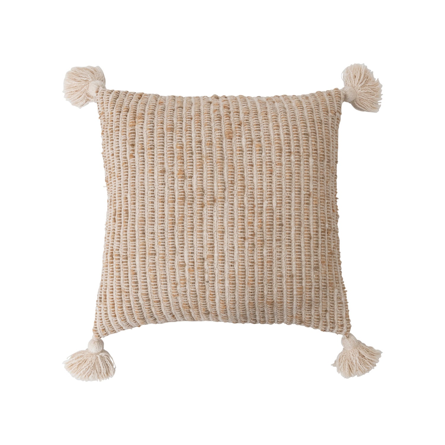 20" Woven Cotton Pillow/Stripe