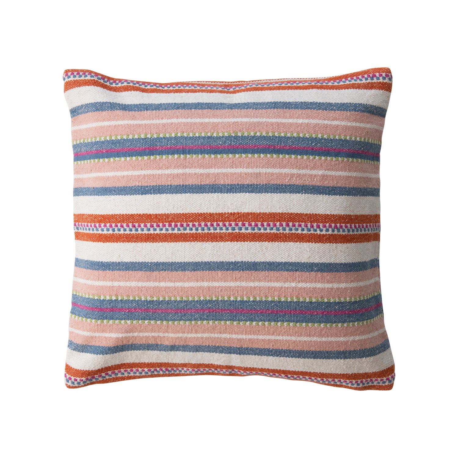 18" Woven Cotton Pillow