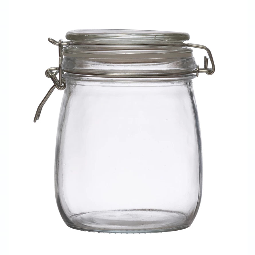 5" Glass Jar w/ Clamp Lid
