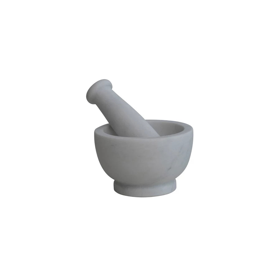 Marble Mortar & Pestle - White