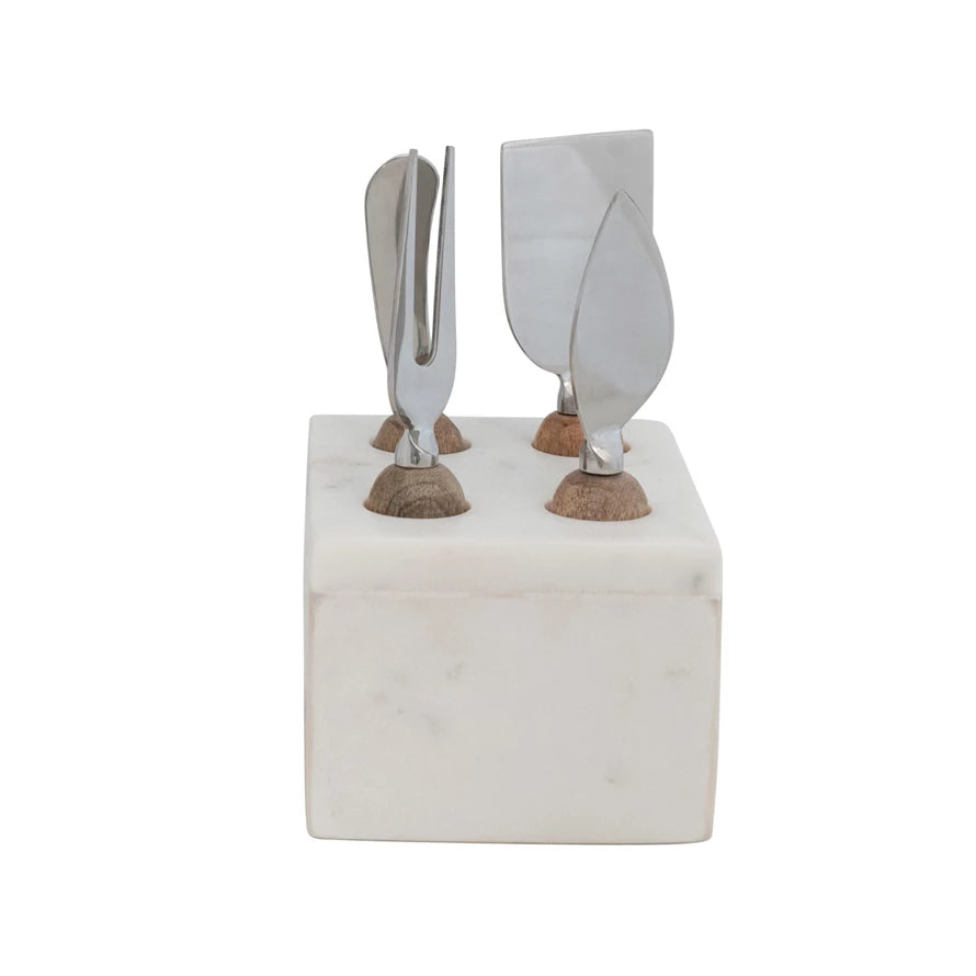 Cheese Servers w/ Marble Stand