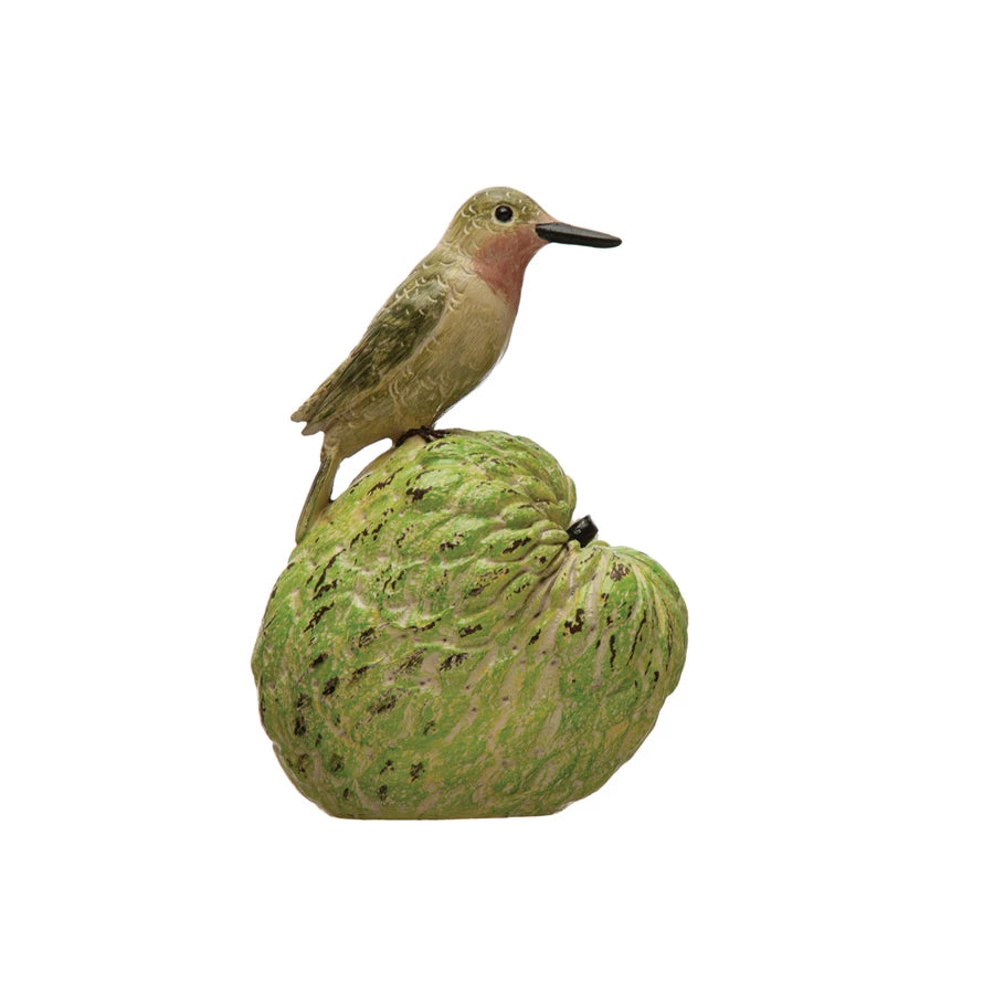 Resin Hummingbird On Fruit