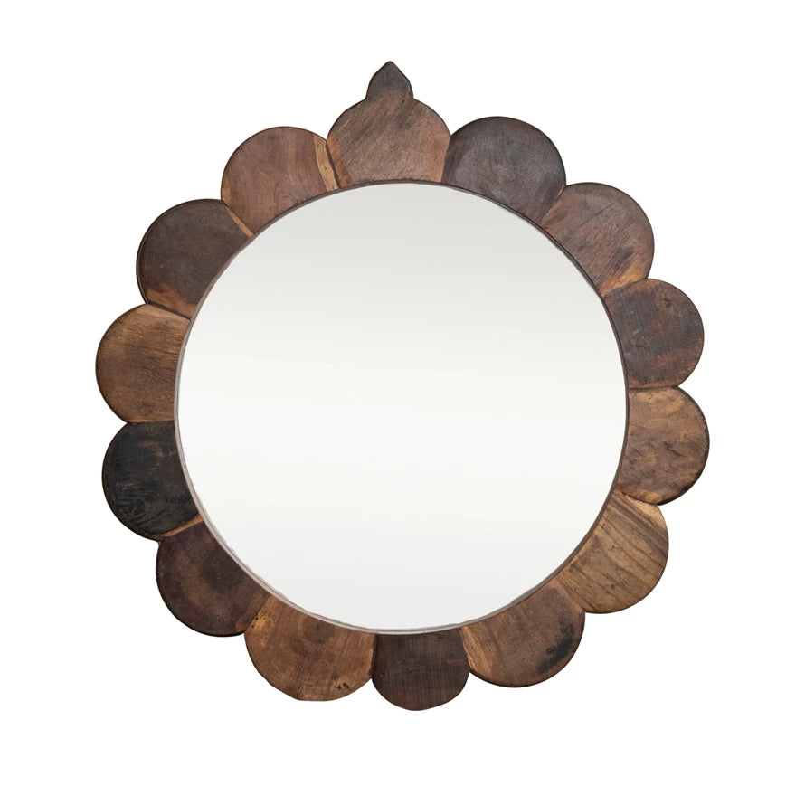Vintage Scalloped Wall Mirror