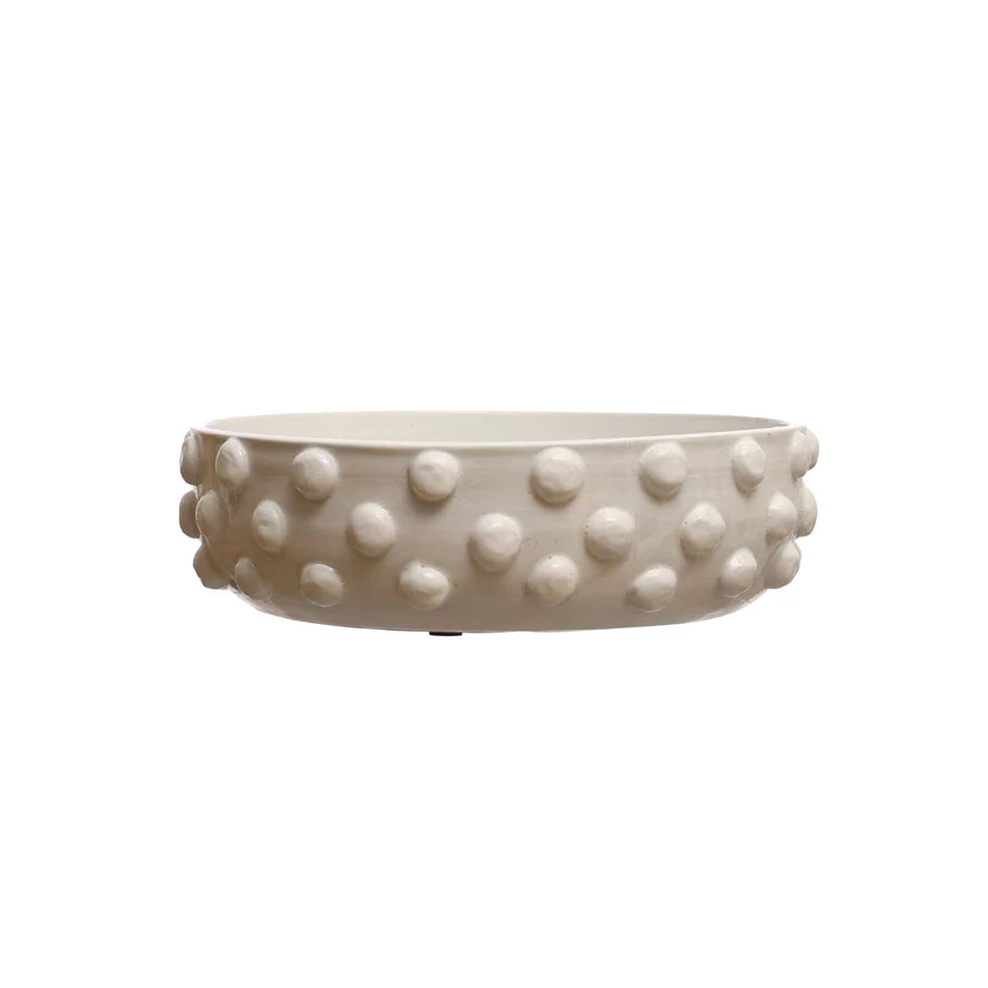 White Bowl w/ Raised Dots