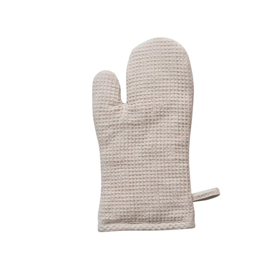 Cream Waffle Oven Mitt