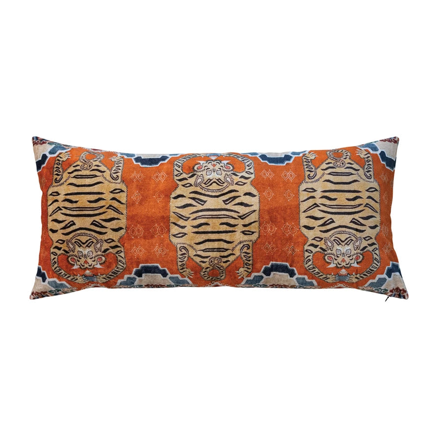 Tibetan Tigers Lumbar Pillow