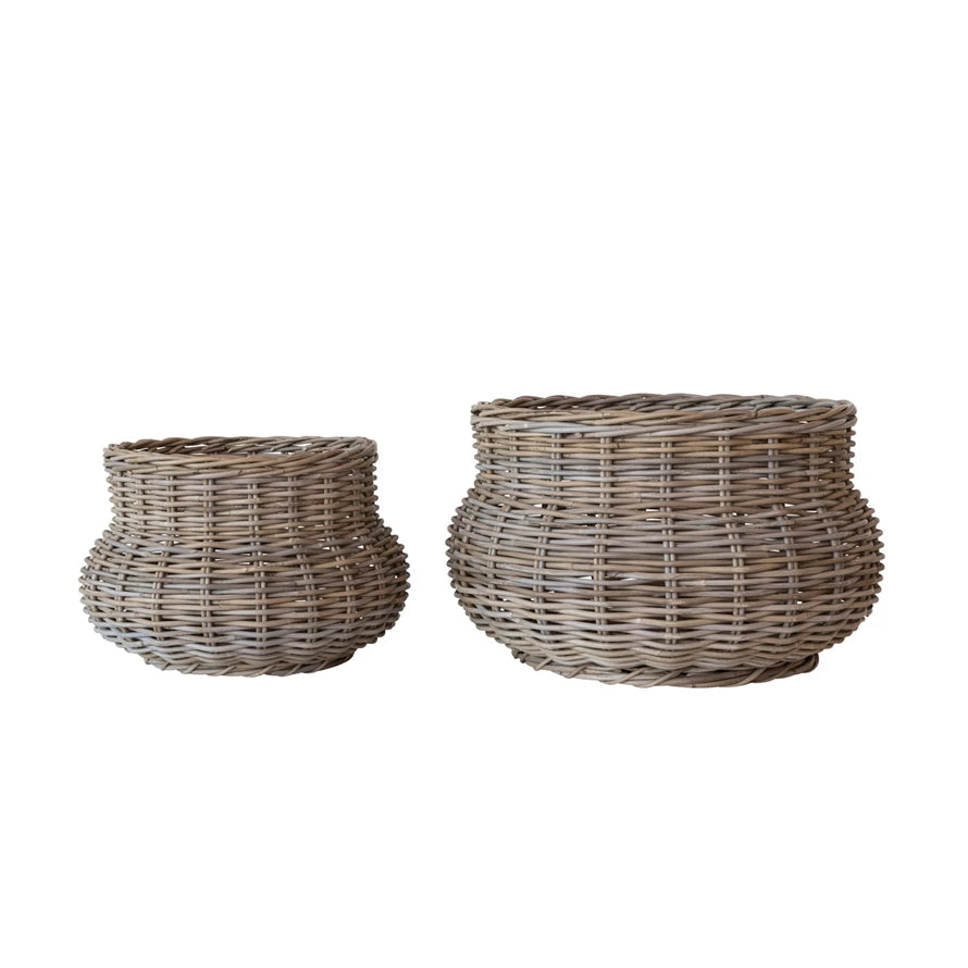 Sonoma Grey Rattan Planter