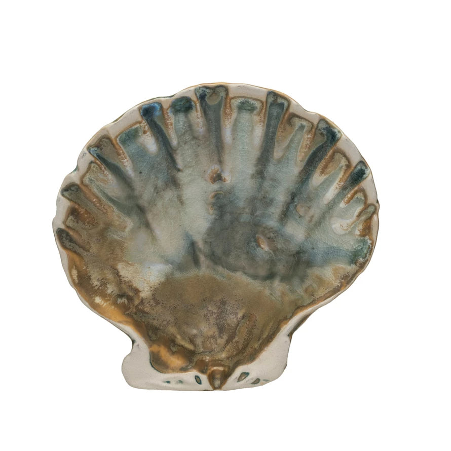 6" Shell Shaped Dish - Blue