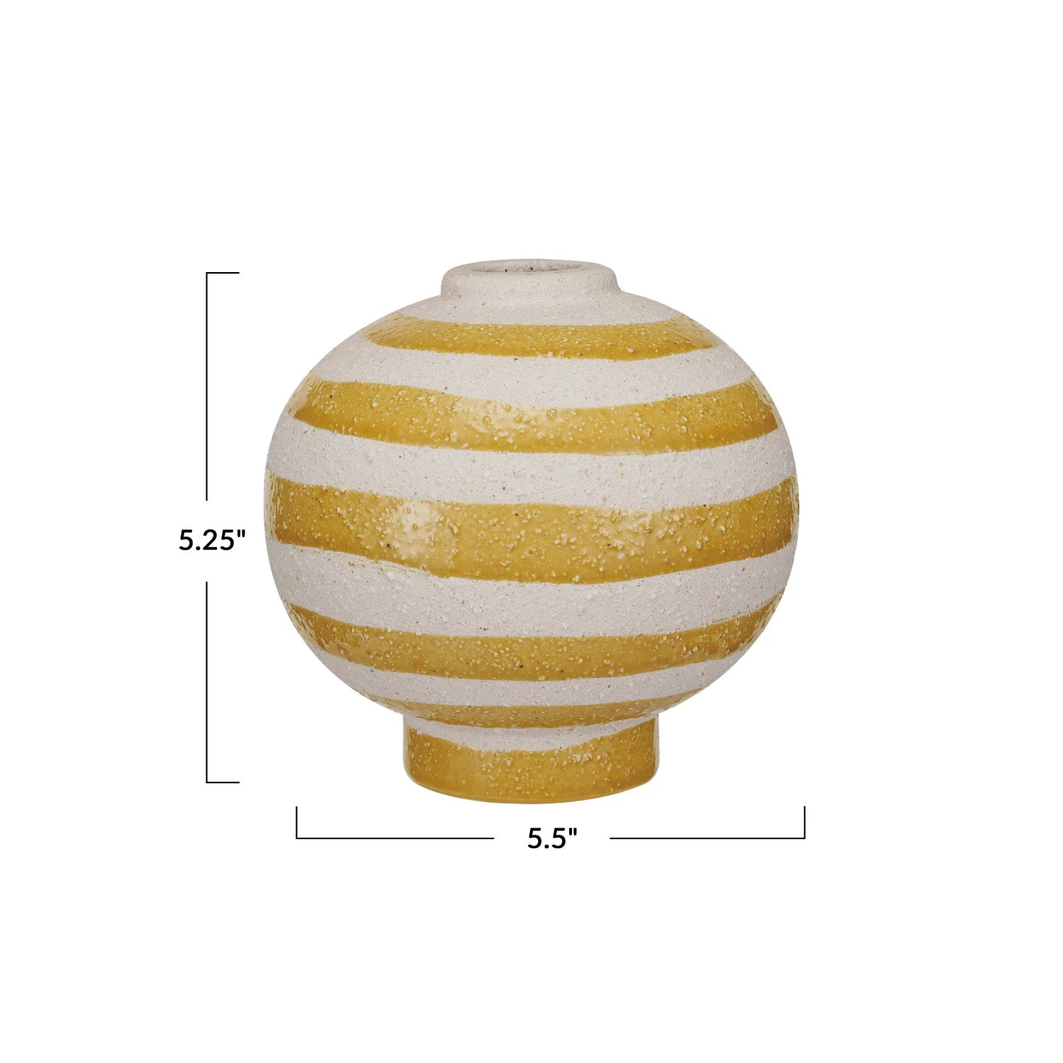 Stoneware Vase with Stripes