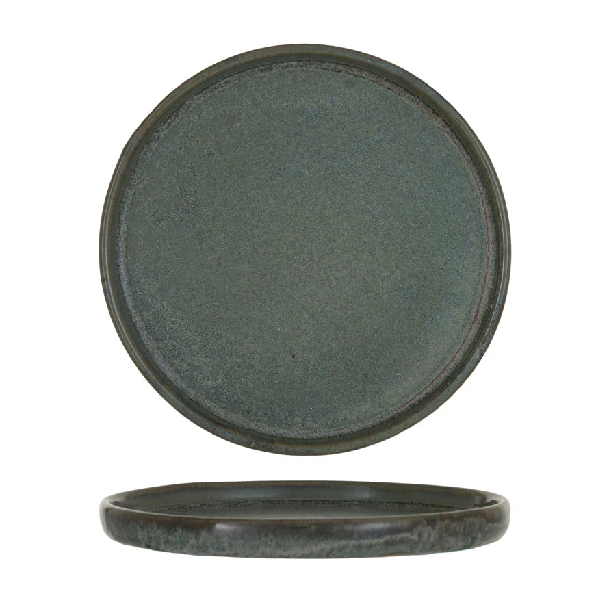 7" Stoneware Plate -Matte Teal