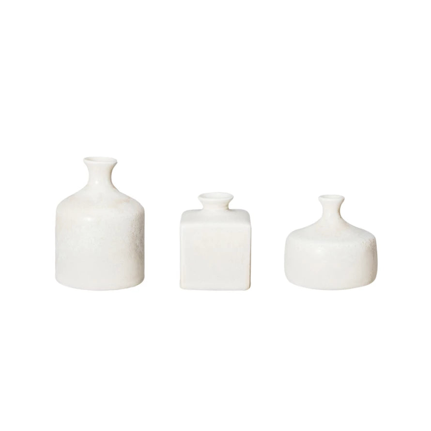 Stoneware Vases - Matte Cream