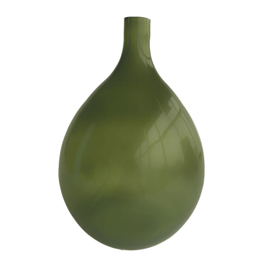 Green Glass Bottle Vase