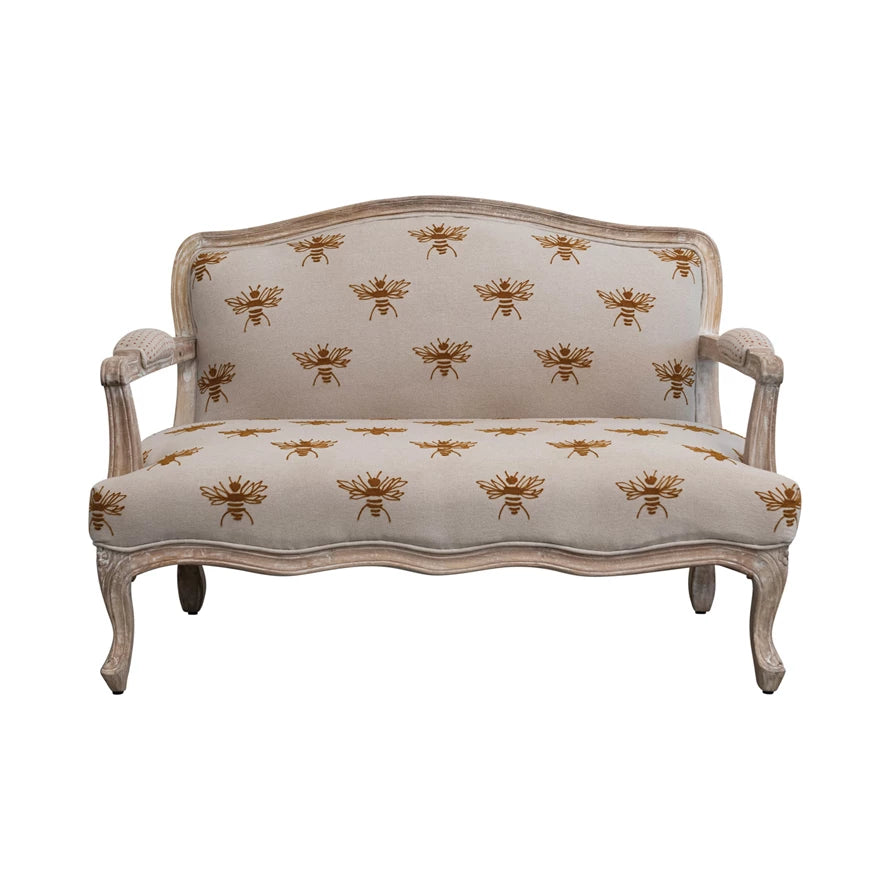 Honey Bee Whitewash Sofa