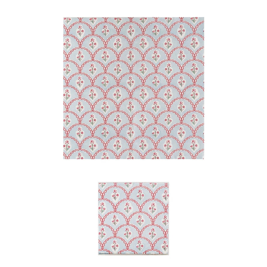 Floral Pattern Paper Napkins