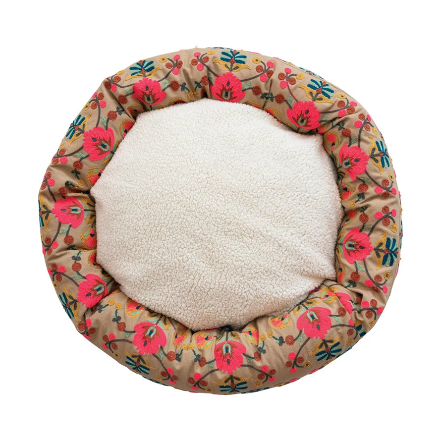 Multi Round Sherpa Pet Bed