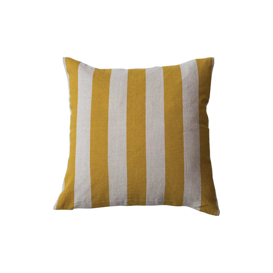 20" Yellow/Nat. Stripe Pillow