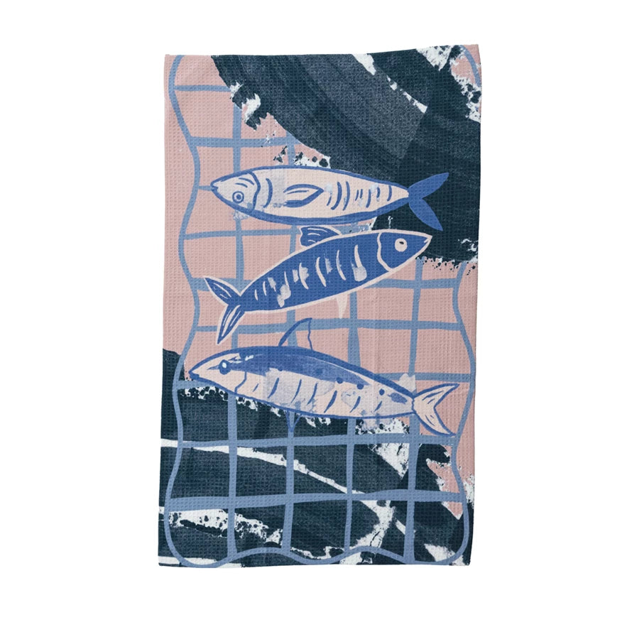 Tea Towel, Fish in Net