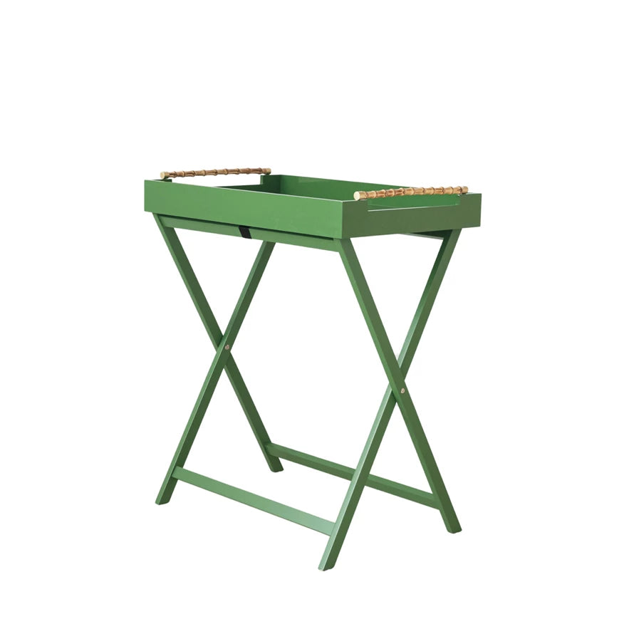 Green Folding Tray Table