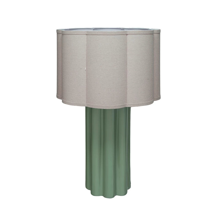 Fluted Table Lamp, Mint