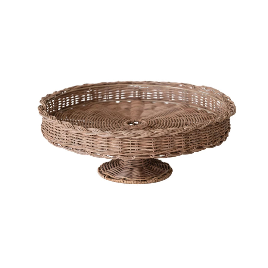 Rattan Pedestal w Braided Rim