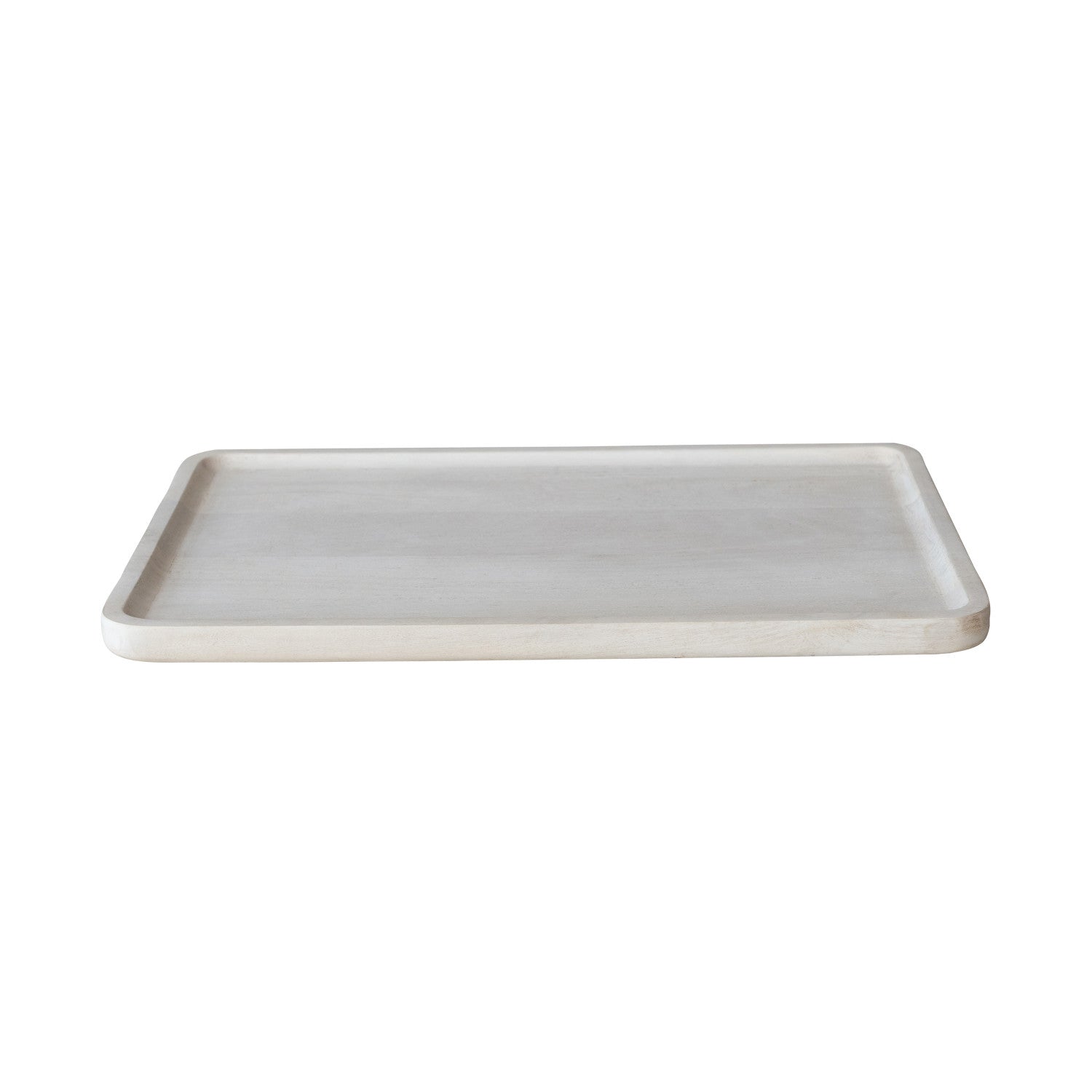 Bleached Wood Tray, 21.5x14.5