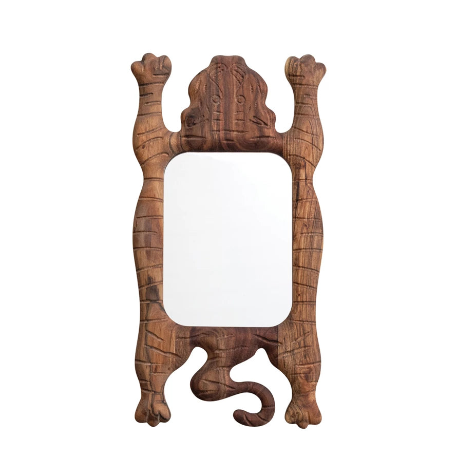 Tibetan Tiger Wood Mirror