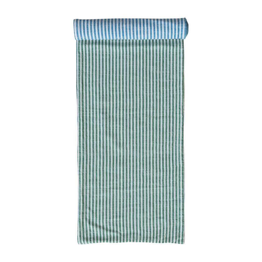 2 Sided Table Runner, Gr/Blue