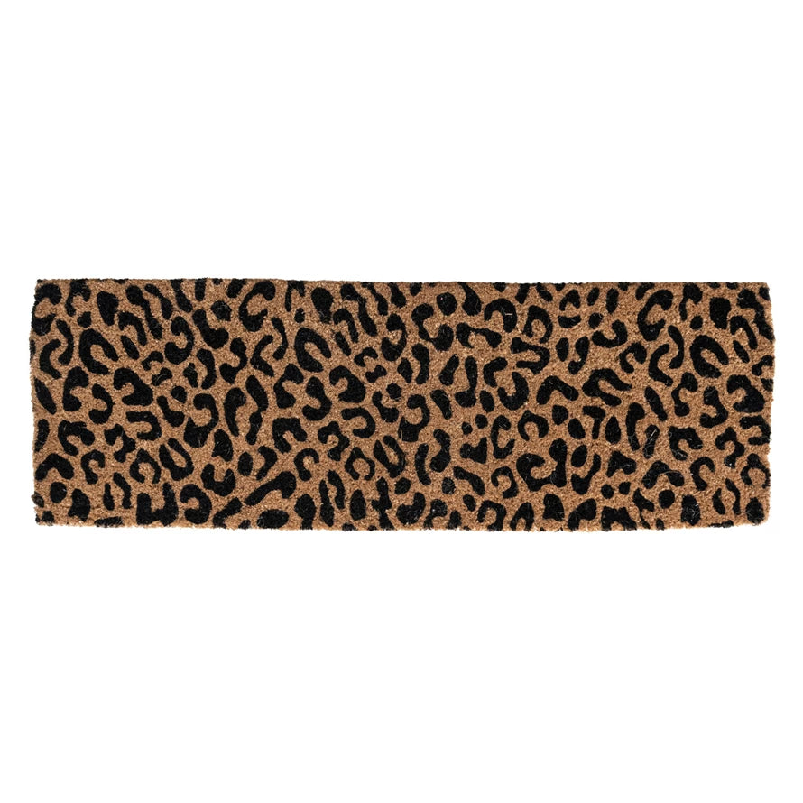 47" x 16" Coir Leopard Doormat