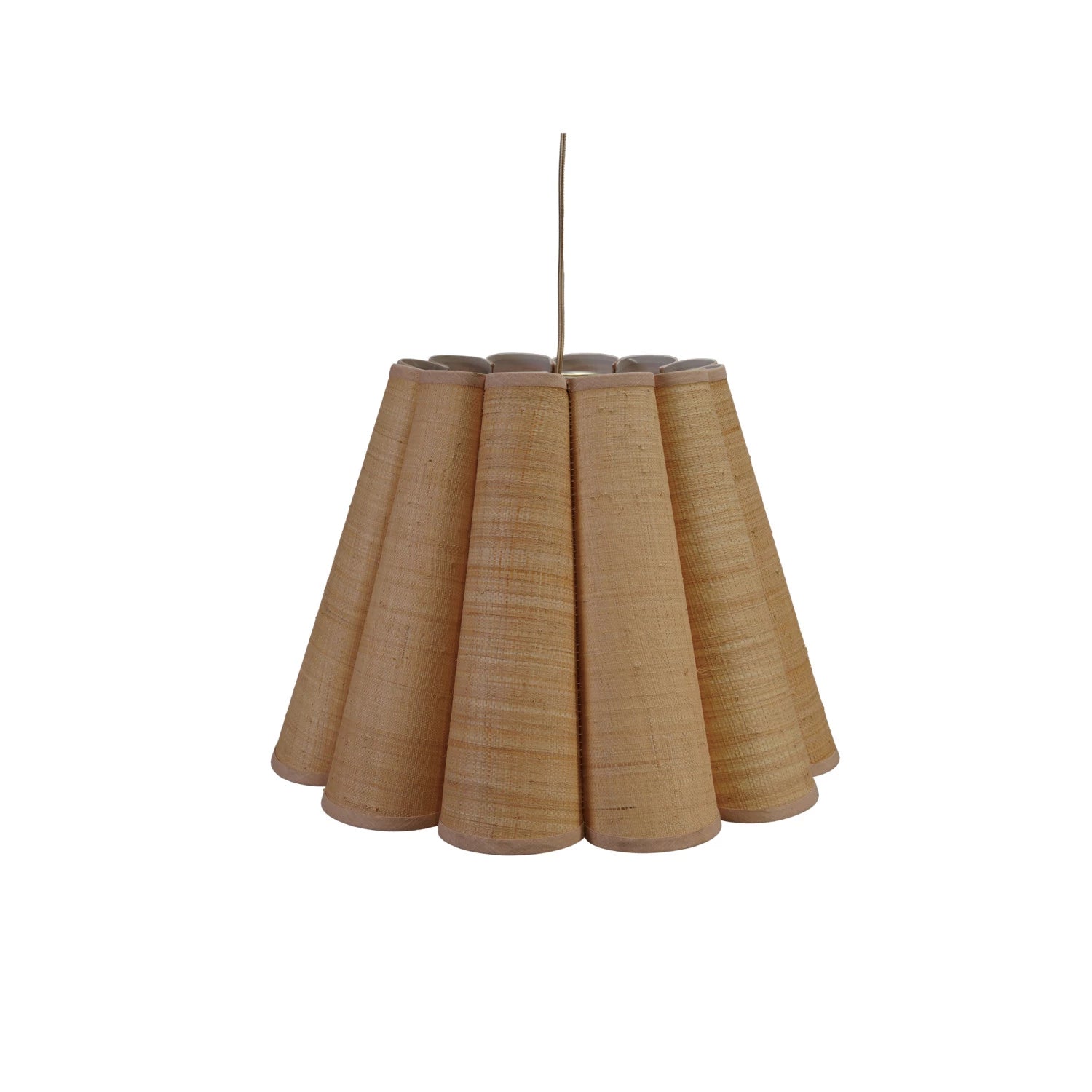 Raffia/Scallop Pendant Lamp