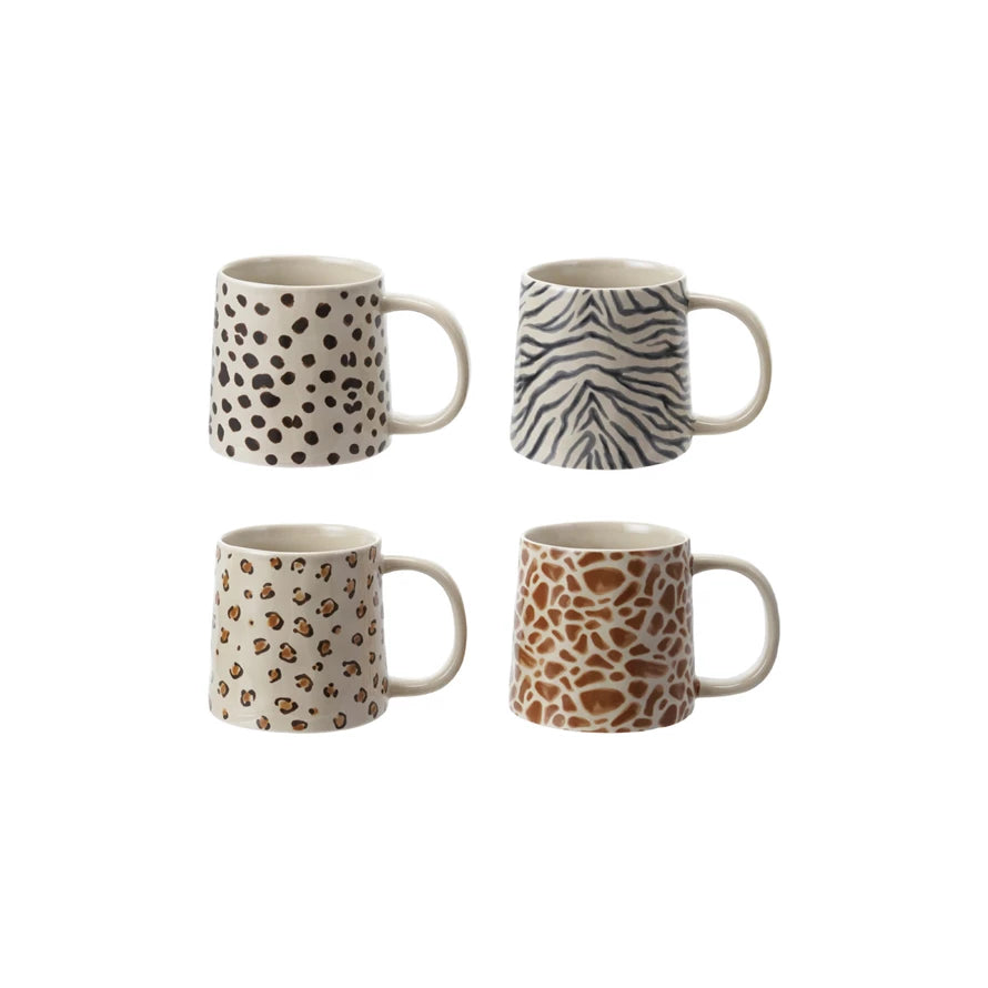 Animal Print Stoneware Mug