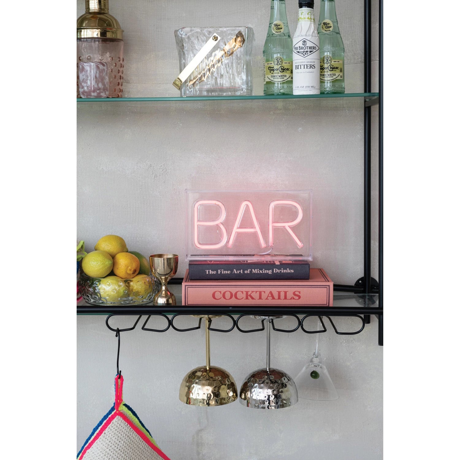 Red LED Neon Light, "BAR"
