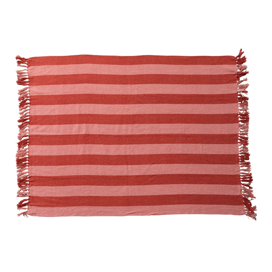 Happy House Throw, Red/Pink