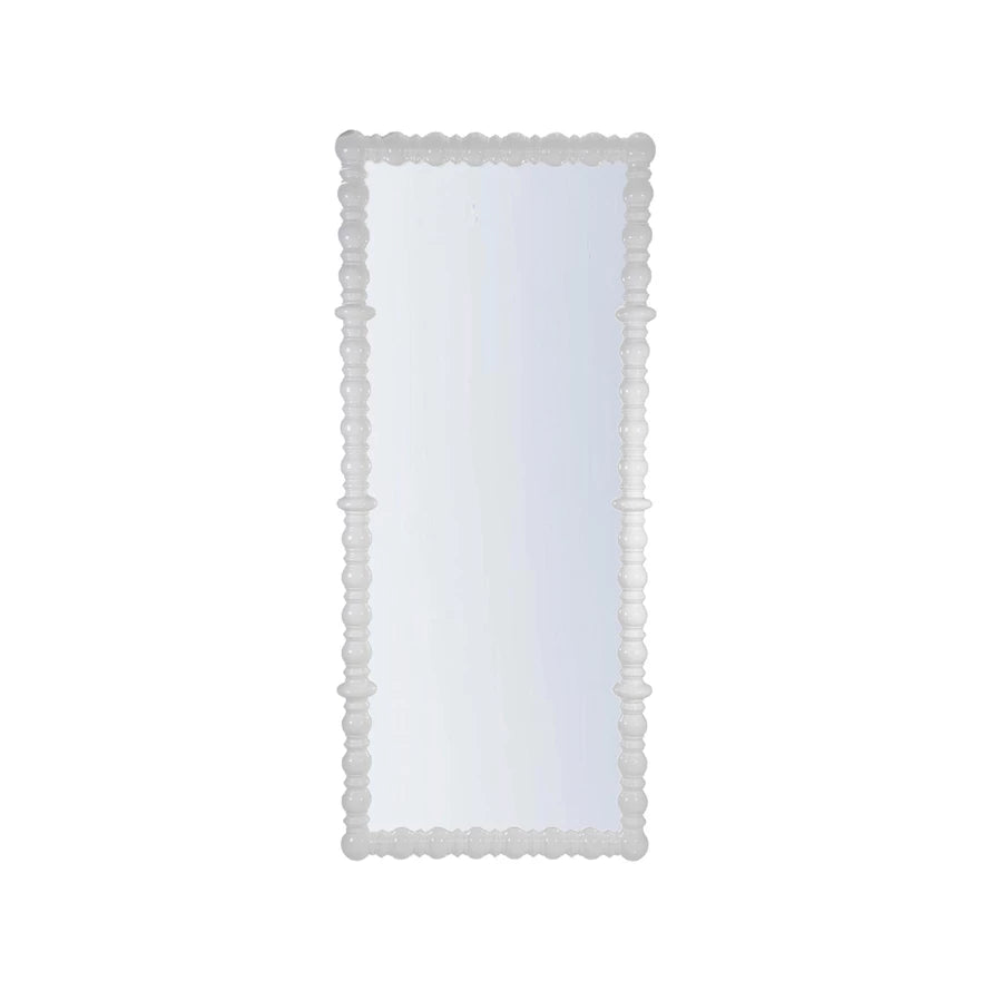 30x70 Spindle Wood Mirror, WHT