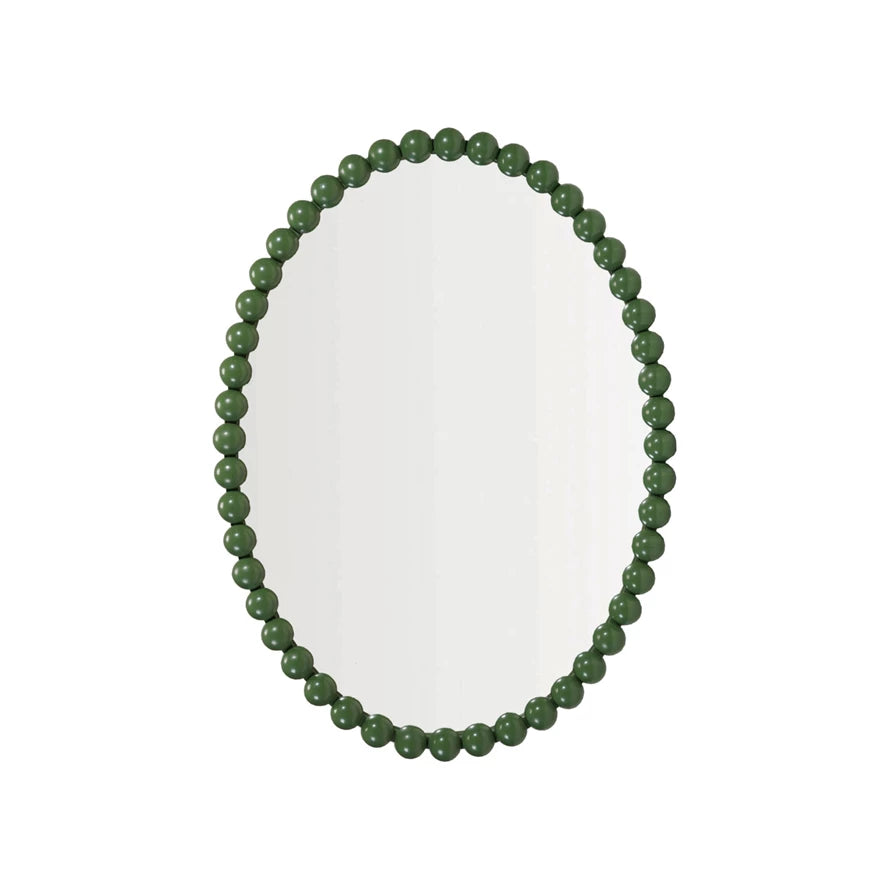 Framed Green Ball Mirror/22x30