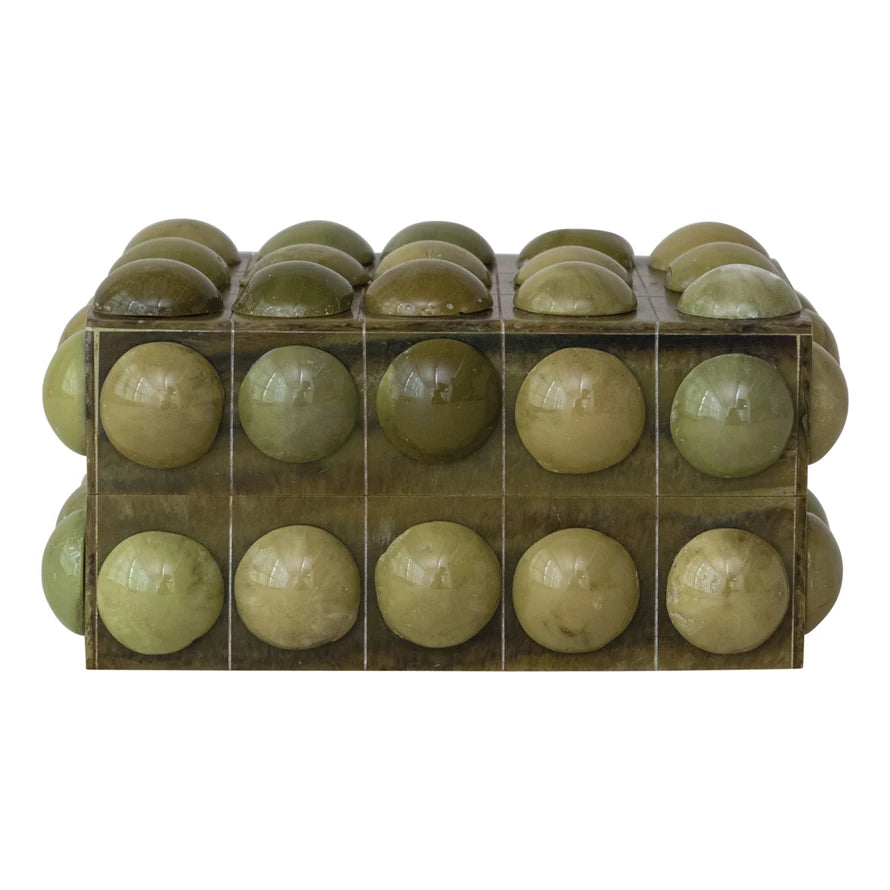 Green Marbled Bobbin Box