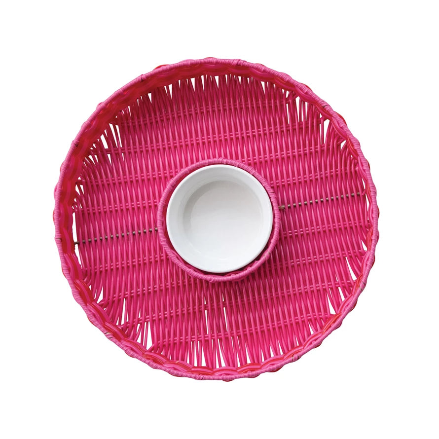 Pink Chip & Dip Basket