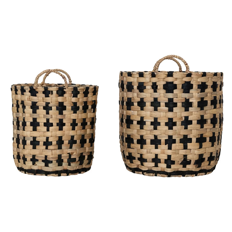 Natural/Black Woven Basket