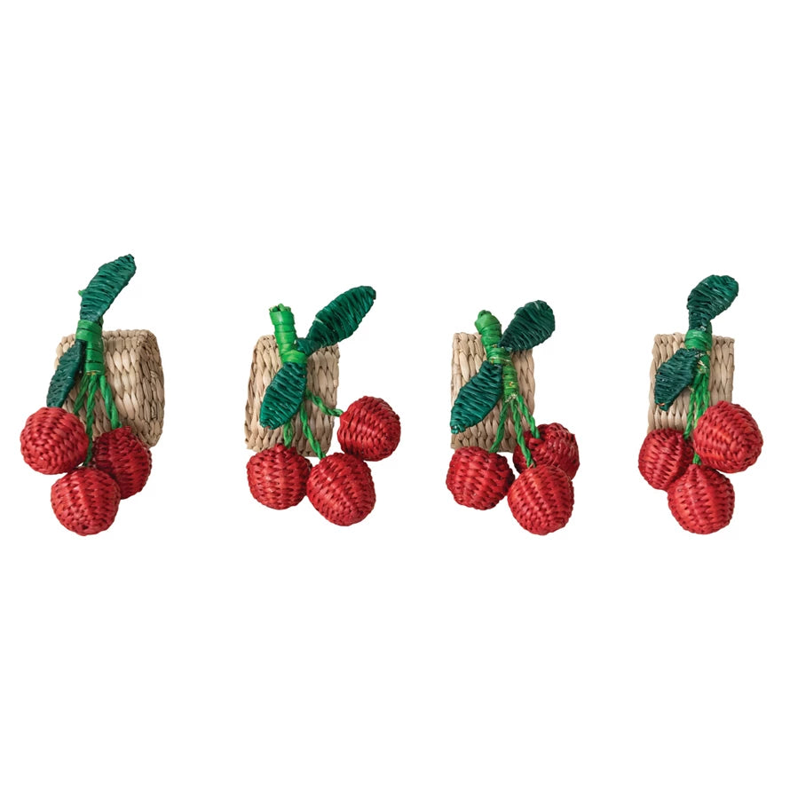 St/4 Cherry Napkin Rings
