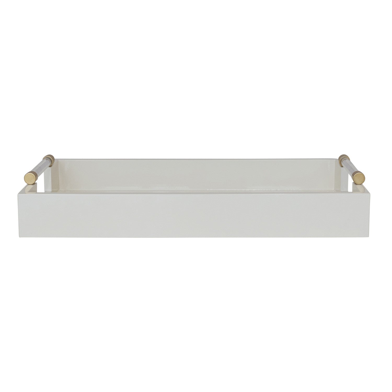 White Tray w/ Acrylic Handles