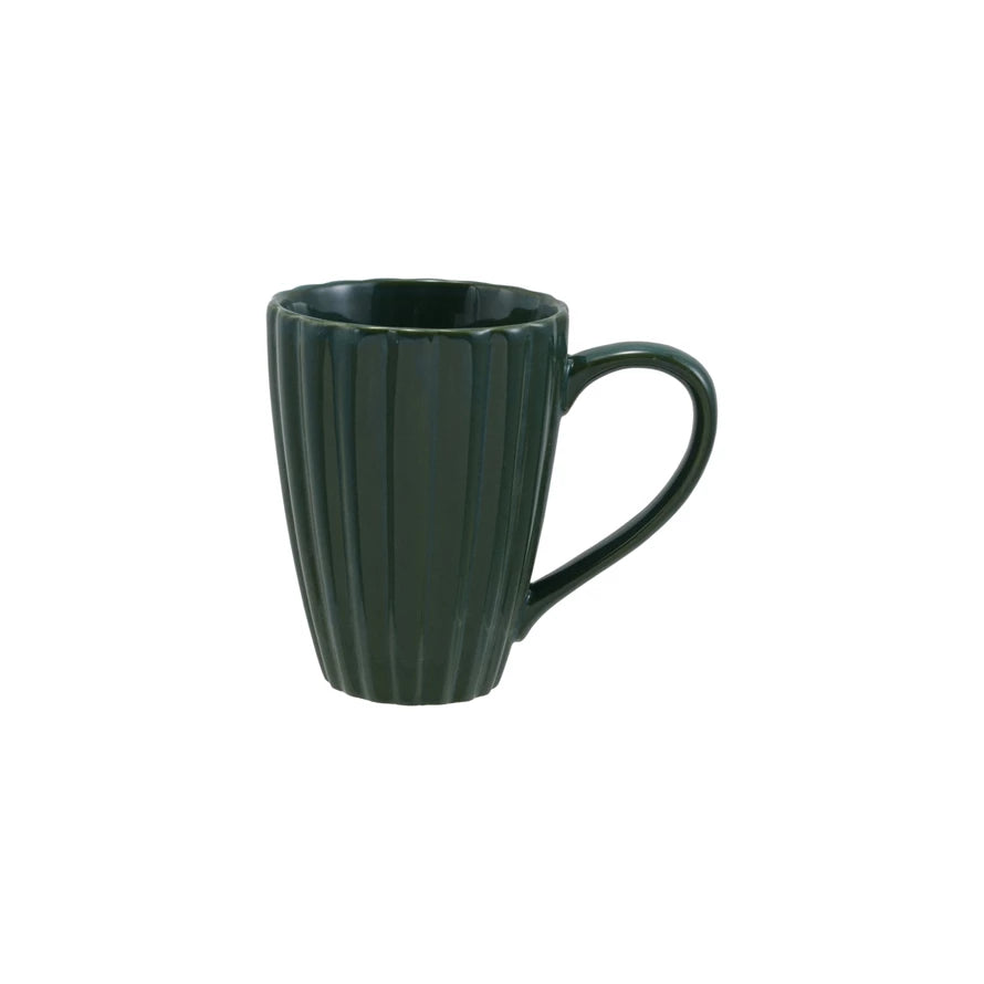 14oz Ribbed Mug, Green