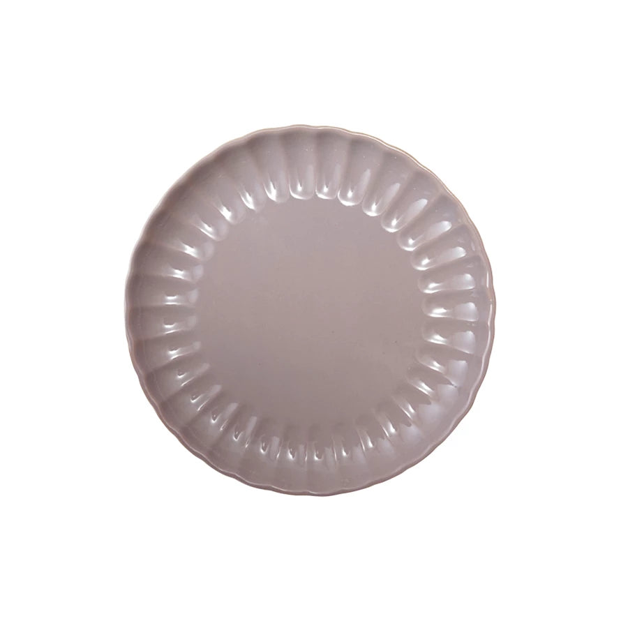 10" Round Fluted Plate, Lvder.