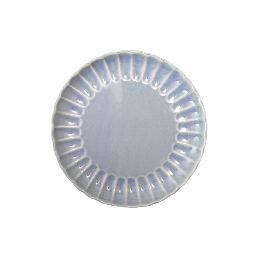 10" Round Fluted Plate, L.Blue